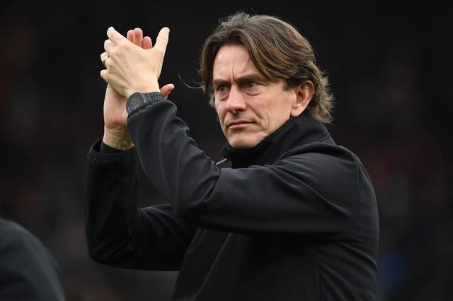 Tottenham Hotspur manager Thomas Frank during a match, before being dismissed following a string of disappointing results.