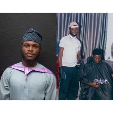 People react to Oyinloye’s first class degree, having combined it with a barber job. 
