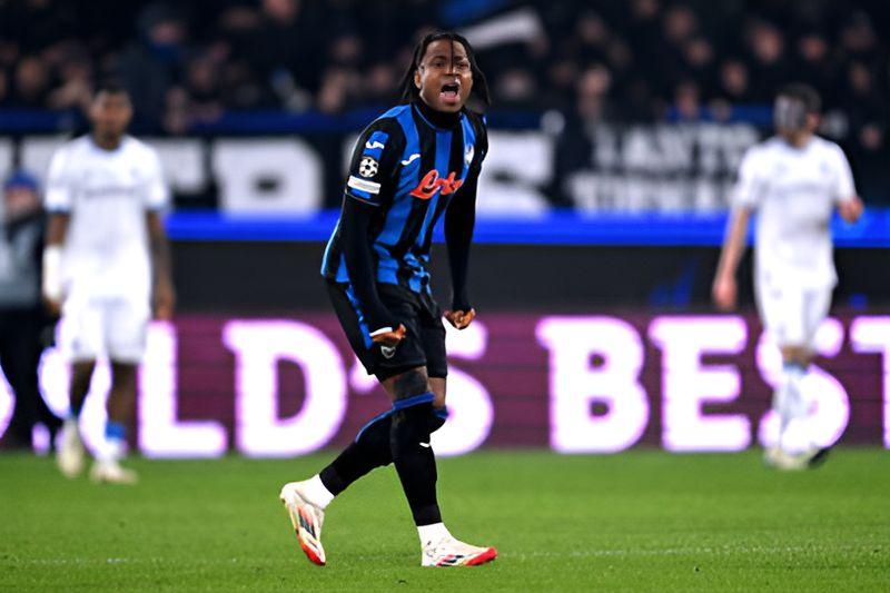 Ademola Lookman scored just after halftime to give Atalanta hope, but his missed penalty in the 61st minute ended their comeback chances
