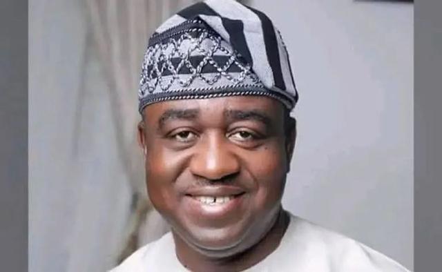 Former Benue governor Gabriel Suswam speaking at a public event while announcing his planned 2027 Senate comeback after joining the All Progressives Congress.