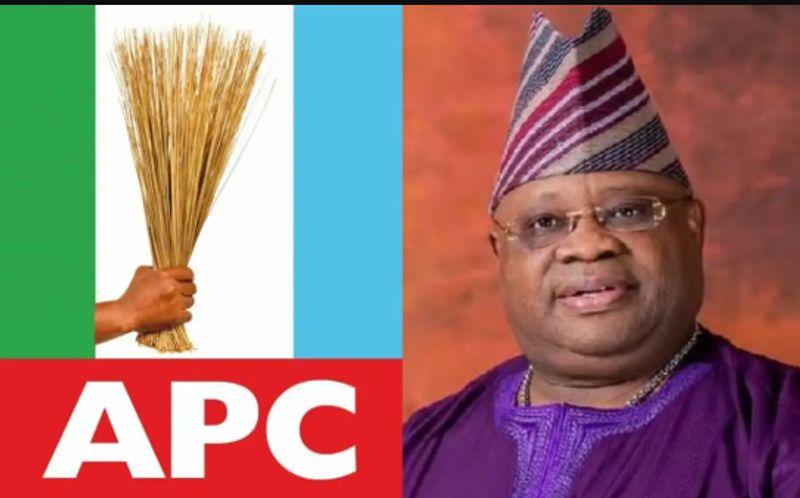 Governor Ademola Adeleke at a public event in Osun State amid controversy over project distribution and airport relocation.