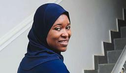 Aisha Yesufu speaking at a public event, known for activism and political engagement in Nigeria