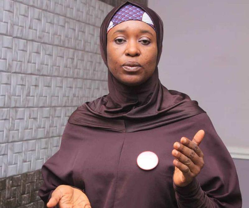 Aisha Yesufu addressing supporters during a political outreach programme in the Federal Capital Territory ahead of the 2027 general elections.