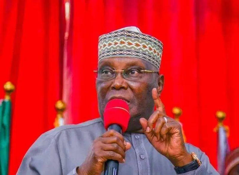 Former Vice President Atiku Abubakar speaking during a political engagement with supporters in Nigeria.