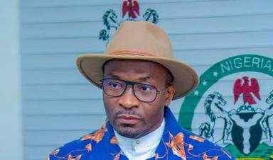 Benjamin Kalu addressing APC stakeholders during a meeting in Umuahia, Abia State, where he was endorsed for the 2027 governorship race.