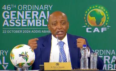 Patrice Motsepe re-elected unopposed as president of CAF for a second term, emphasising infrastructure development and the global competitiveness of African football.
