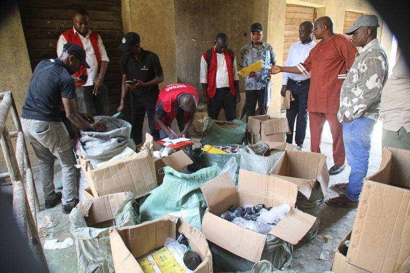 NAFDAC officials conducted a raid on counterfeit alcohol operations in Lagos.
