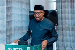 Peter Obi addressing the public while reacting to the US security advisory on Nigeria and evacuation of embassy staff in Abuja.