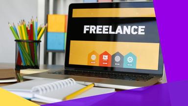 A Nigerian freelancer reviewing a suspicious online job offer while checking payment details and client credentials on a laptop.
