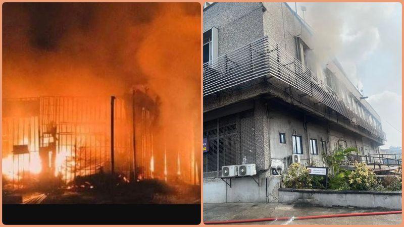 Firefighters swiftly doused a blaze at the AG Leventis building in Lagos' Iddo area. 