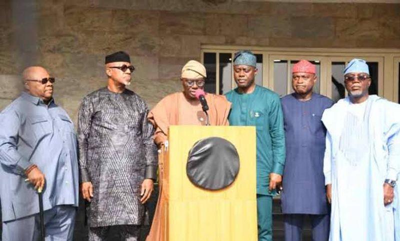 Lagos State Governor Babajide Sanwo-Olu announced the creation of a Joint Surveillance Monitoring Team to enhance regional security after a closed-door meeting of South-West governors in Ikeja. 