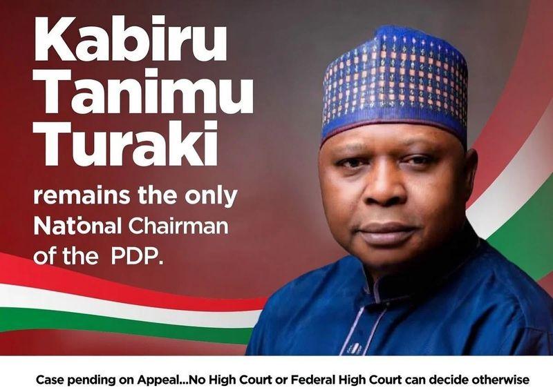 PDP National Working Committee members seated at a party meeting with Senator Adolphus Wabara addressing the gathering.