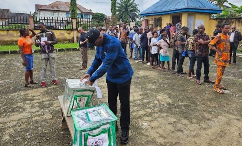 Voters in Akwa Ibom local government elections.
