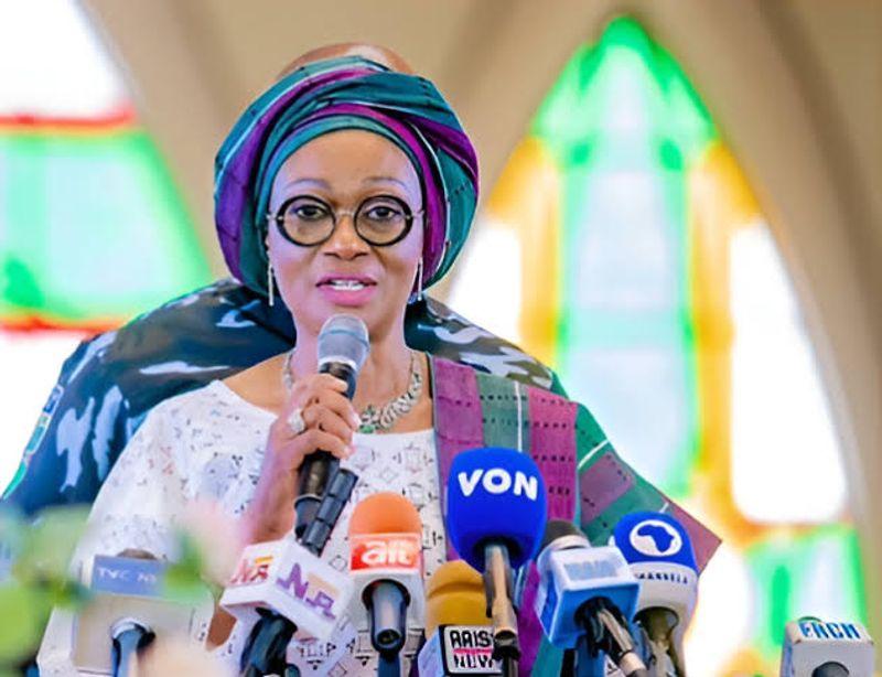 First Lady Oluremi Tinubu addressed attendees at the Palace of the Ooni of Ife, advocating for her husband's administration.