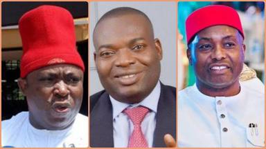 Collage of the three senators representing Anambra State in the 10th National Assembly.
