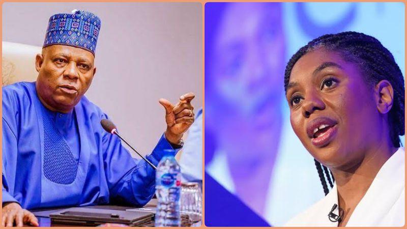 Kemi Badenoch responded to accusations from Nigeria’s Vice President, Kashim Shettima, regarding her heritage.