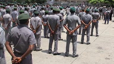 Customs officers at Murtala Muhammed Airport oversee record revenue collection and significant contraband seizures in 2024.