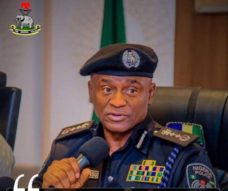 Inspector-General of Police Olatunji Disu addressing newly promoted Deputy Inspectors-General at the Nigeria Police Force Headquarters in Abuja.