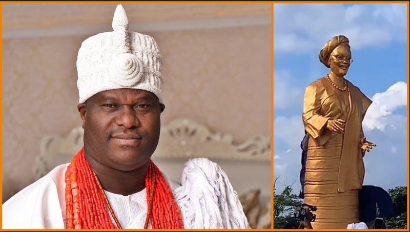 Nigerians condemn Ooni of Ife, Oba Adeyeye Ogunwusi for erecting a statue in the First Lady’s honour