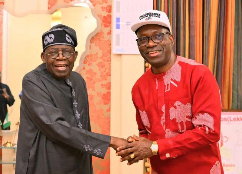 Governor Chukwuma Soludo and President Bola Tinubu at a public event amid APGA’s clarification on 2027 election support.