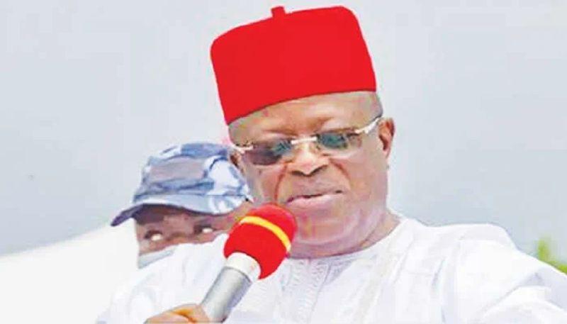 David Umahi during a public statement addressing allegations linked to Mrs Tracy Ohiri and the viral Sowore video.
