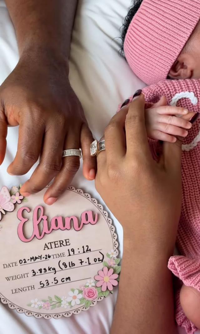 Veekee James shares the biblical meaning behind newborn daughter’s name.
