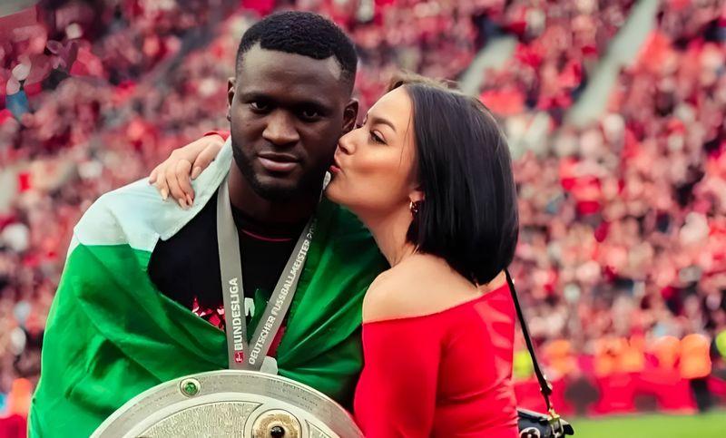 Leverkusen forward Boniface takes to social media to defend his girlfriend's reputation