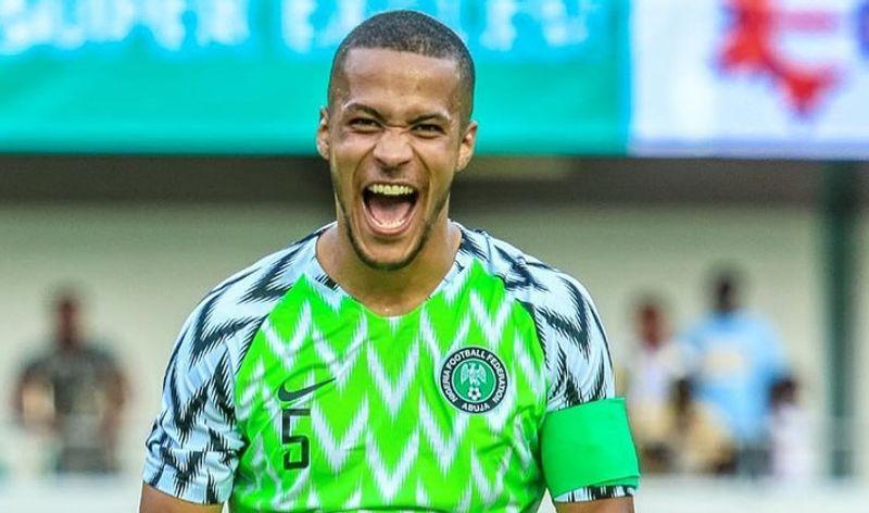 Super Eagles captain William Troost-Ekong celebrates CAF-awarded 3-0 victory against Libya.
