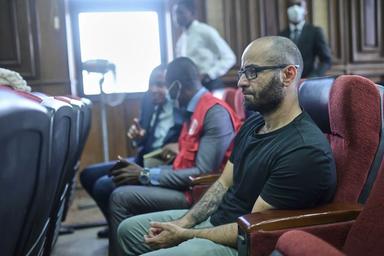 Tigran Gambaryan in court in Abuja, on April 4, 2024. Photo credit: David Exodus/Bloomberg