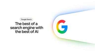Official Google Search visual with Google Search label and multicolour Google G.