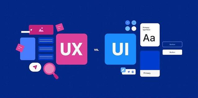 Beginner UI/UX designer creating a mobile app interface on a laptop using design software.