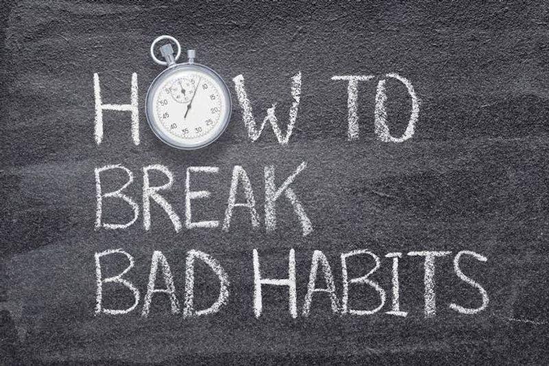 A person ticking off habits on a daily planner while exercising and reading, illustrating the science of building positive habits through consistent routines.