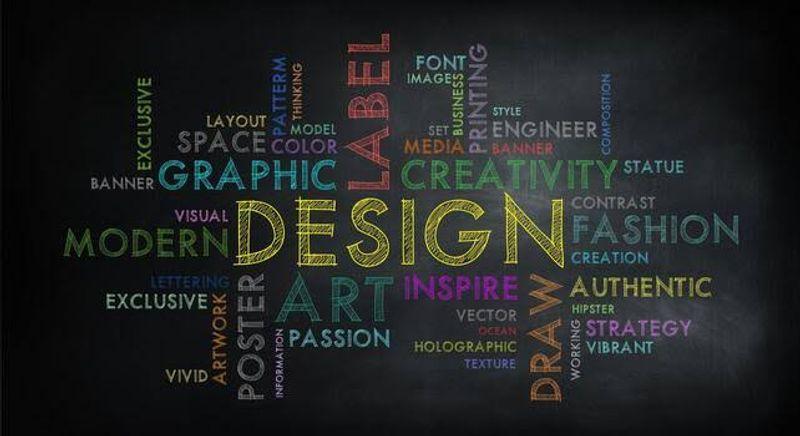 Beginner graphic designer using free design tools on a laptop to create digital artwork.
