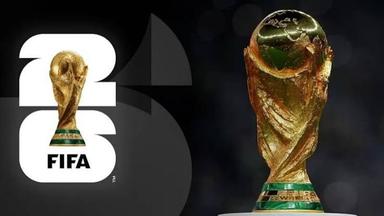 Spain's players celebrate after winning the 2026 FIFA World Cup as Rodri lifts an individual award.