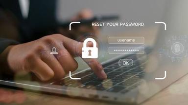 Business team using a password manager to securely access company accounts on laptops and mobile devices.