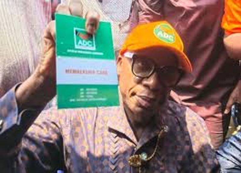 Rotimi Amaechi registering with the African Democratic Congress (ADC) at Ward 8, Ubima, Rivers State, following an attack on the party office.