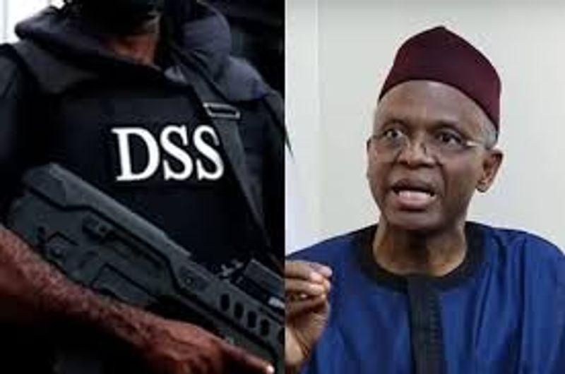 Security operatives outside Federal High Court Kaduna as DSS takes Nasir El-Rufai into custody after hearing.