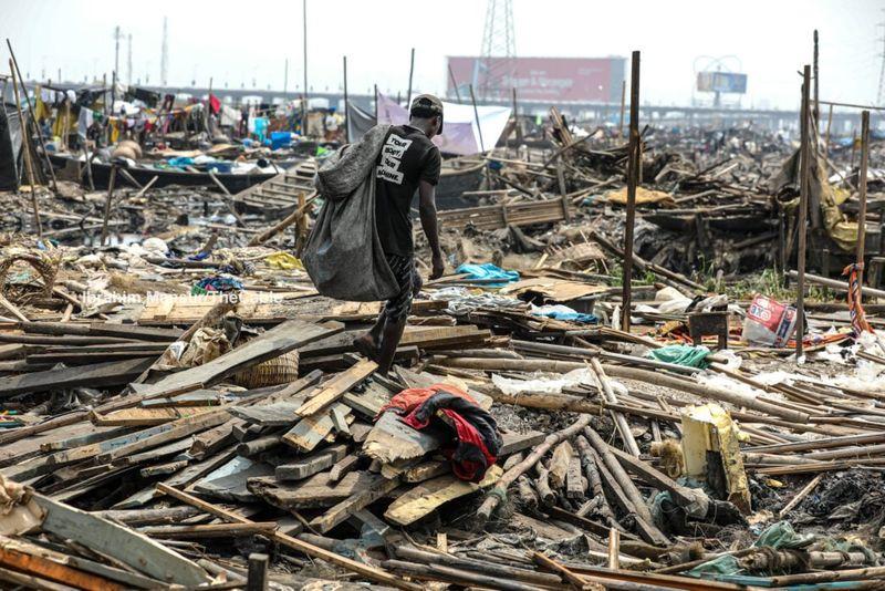 Residents and schoolchildren of Makoko protested against ongoing demolitions, appealing to Lagos State lawmakers for relief and protection.