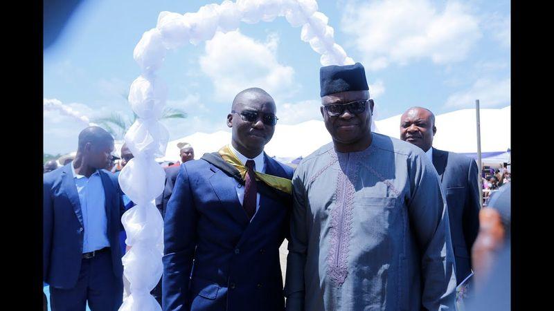 Boluwatife Fayose addressing APC members in Iworoko-Ekiti after emerging as the party’s Assembly consensus candidate.