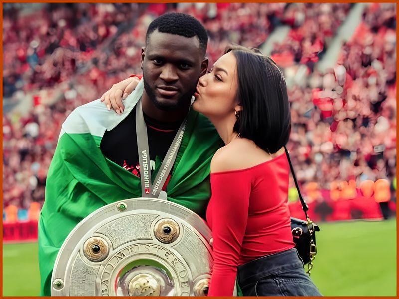 Boniface and his girlfriend have broken up but it comes at a time the Bayer Leverkusen striker hit a milestone on Instagram