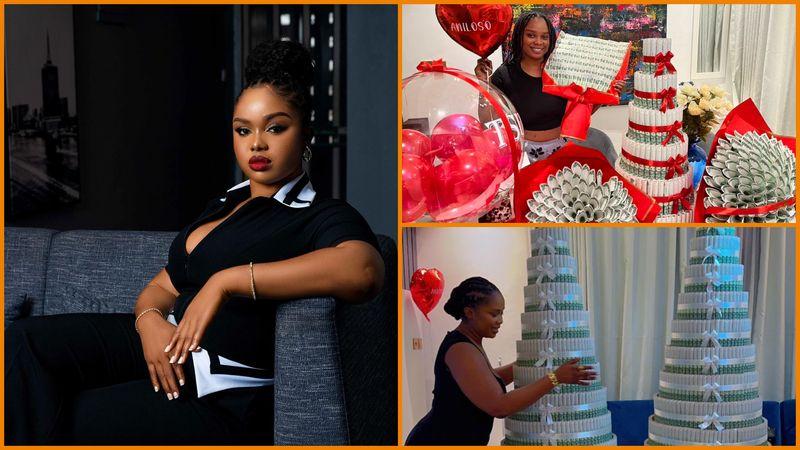 Former Big Brother Naija housemate Onyeka Chigbo received over N15 million and 26 gift boxes from her fanbase, Onyxtars
