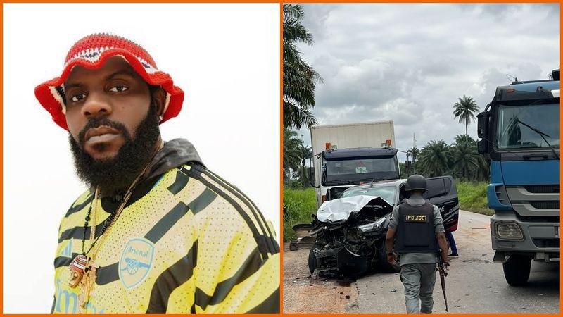 Nigerian rapper Odumodublvck faces backlash for sharing old accident photos 
