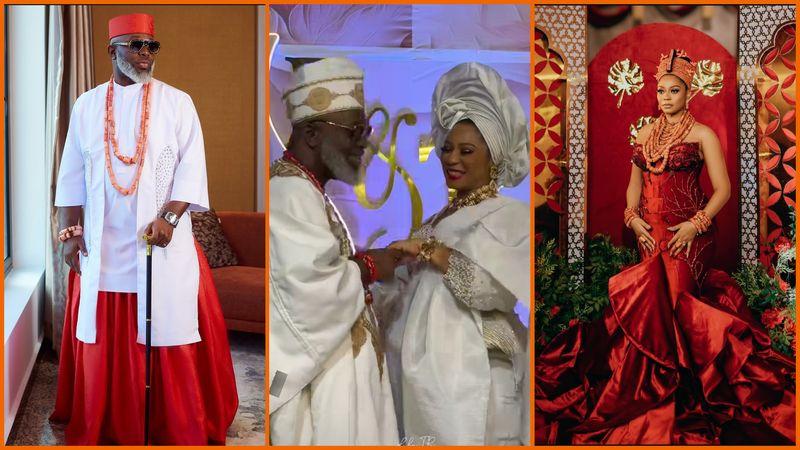 Enado Odigie and Tola Odunsi on their traditional wedding day
