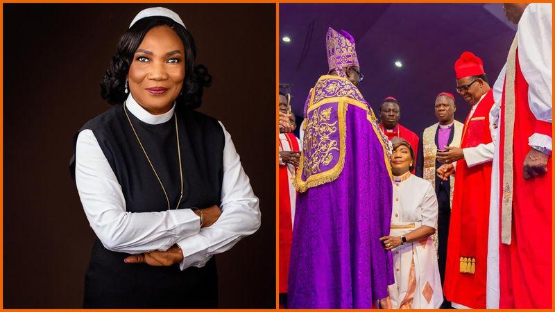 Bishop celebrates her ordination with friends and well-wishers
