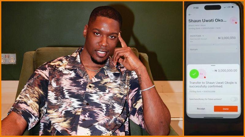 Former Big Brother Naija housemate, Shaun gets N3m and other gifts from fanbase, Shaunstars
