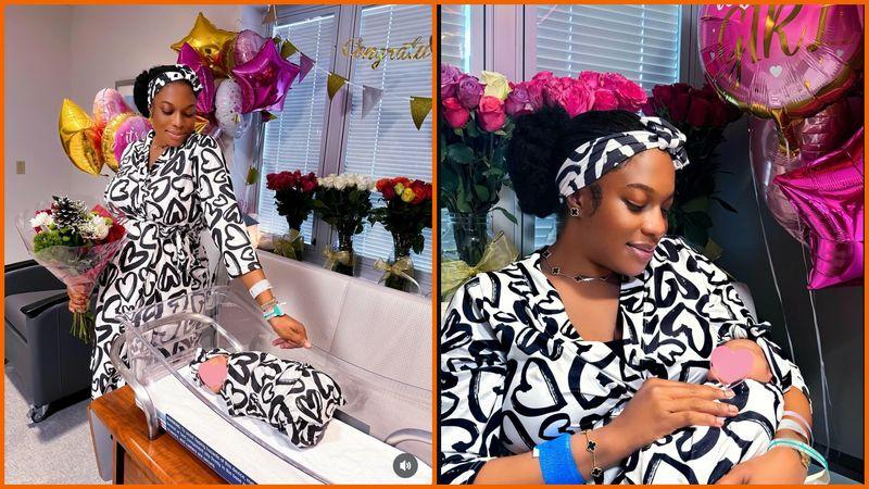 Chika Ike welcomes her newborn baby girl
