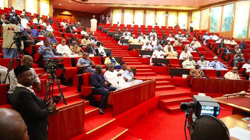 Nigerian Senate chambers, Abuja, discussing urgent measures to tackle bandit attacks in Katsina State’s Funtua Zone.
