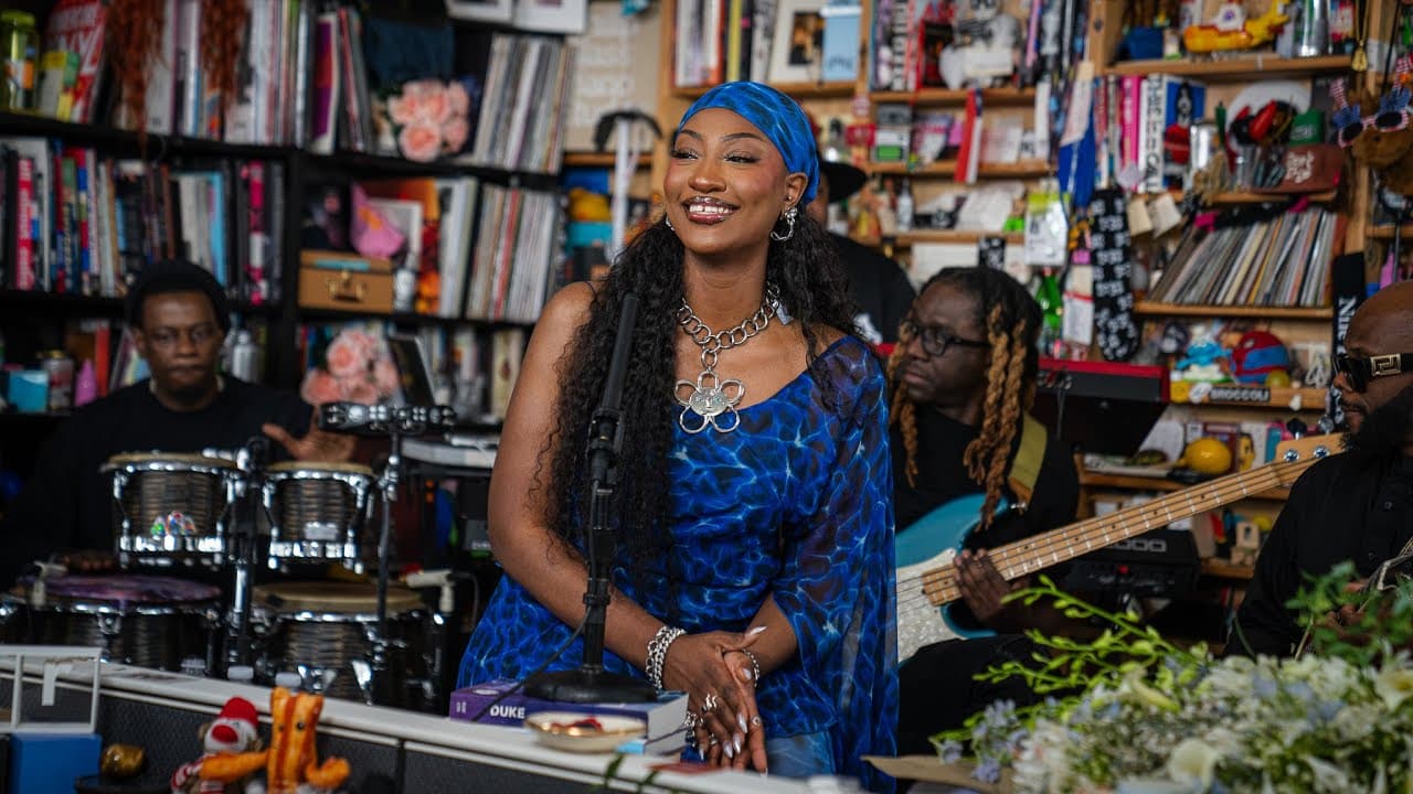 Nigerian singer Tems makes an appearance on Tiny Desk.  Credit: BellaNaija