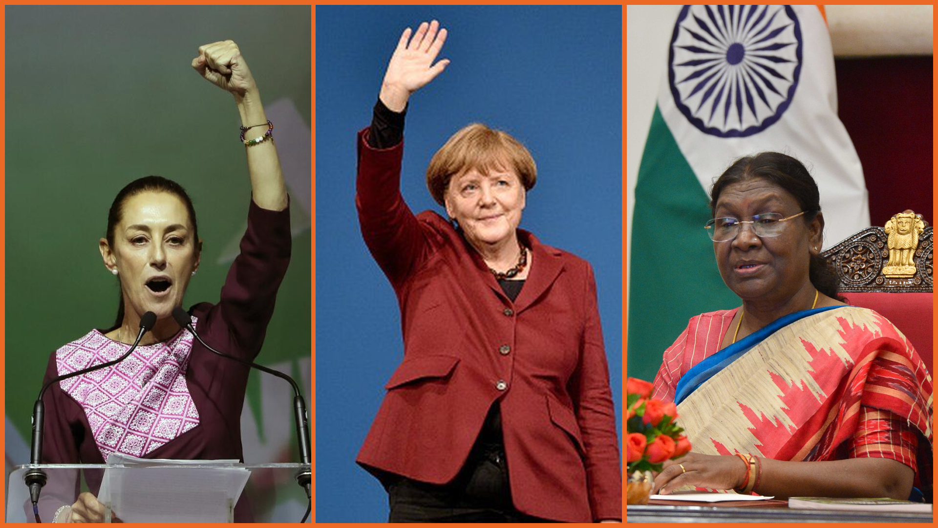 Claudia Sheinbaum, Angela Merkel and Droupadi Murmu are popular for their emergence as female heads of government