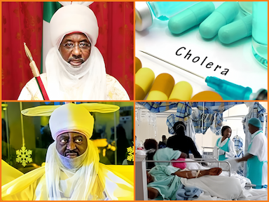 Sanusi and cholera outbreak are among the top issues in the news today